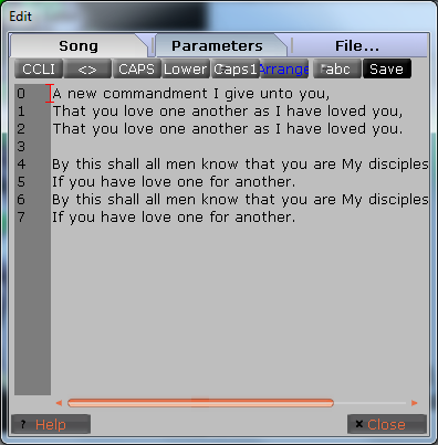 The Song Editor